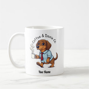 Mug Costume de d'affaires drôle de teckel Café