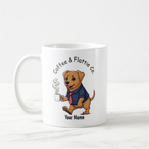 Mug Costume drôle de Retriever à poil plat en costume 