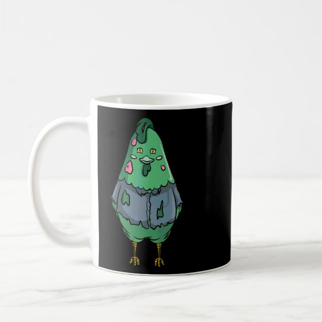 Mug Costume Zombie De Poulet Pour Poulets D'Halloween (Gauche)