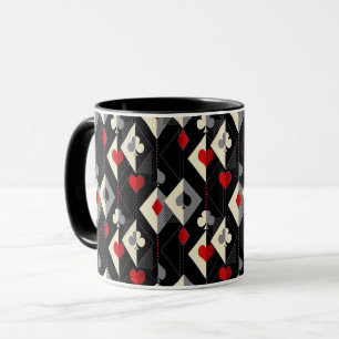 Mug Costumes de jeu de cartes en poker.