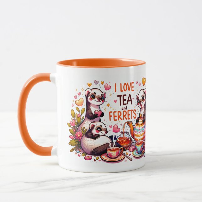 Mug Cosy Ferret Tea Time (Gauche)