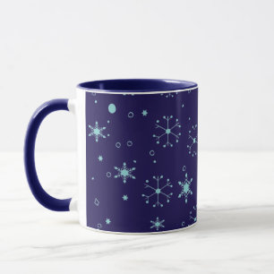 Mug Cosy hiver Noël Flammes de neige Midnight Blue