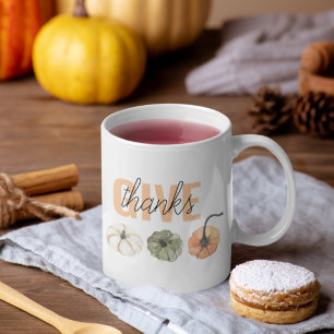 Mug Cosy Pastel Donner Merci et Citrouille