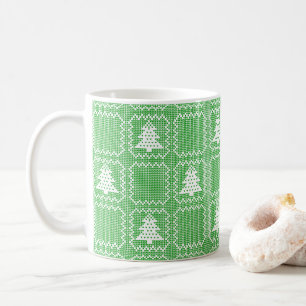 Mug Cosy sapin de Noël affreux pull à damiers motif