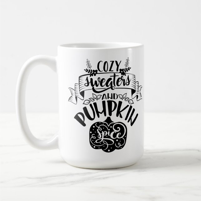 MUG COSY SWEATERS & CITROUILLE SPICE DIT : (Gauche)
