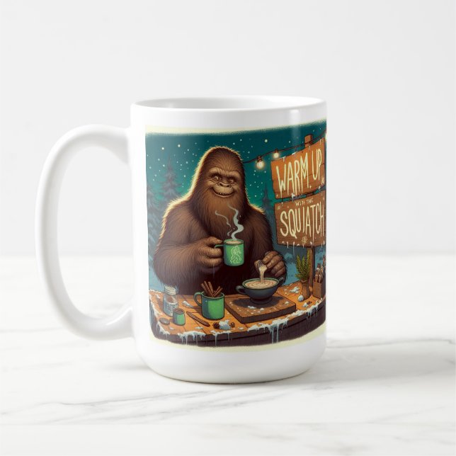 Mug Cosy Up avec le socle de cacao chaud de Bigfoot (Gauche)