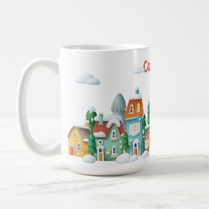 Mug Cosy Winter Village - Snowy Holiday Scene