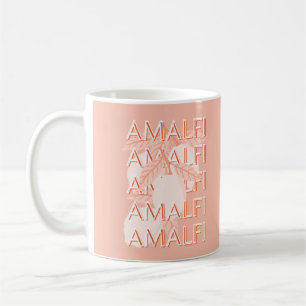 Mug Côte d'Amalfi, Italie Travel Art, Preppy, Minimali