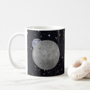 Mug Côté sombre ou face cachée de la Lune ciel étoilé