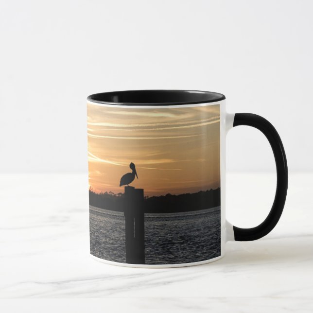 Mug Couché de soleil de Floride avec Pélican (Droite)