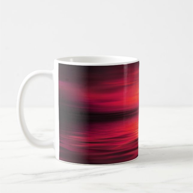 Mug Coucher de soleil, Bateau à voile dans la mer-3918 (Gauche)