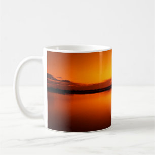 Mug Coucher de soleil, bateau d'aviron Silhouette-1649