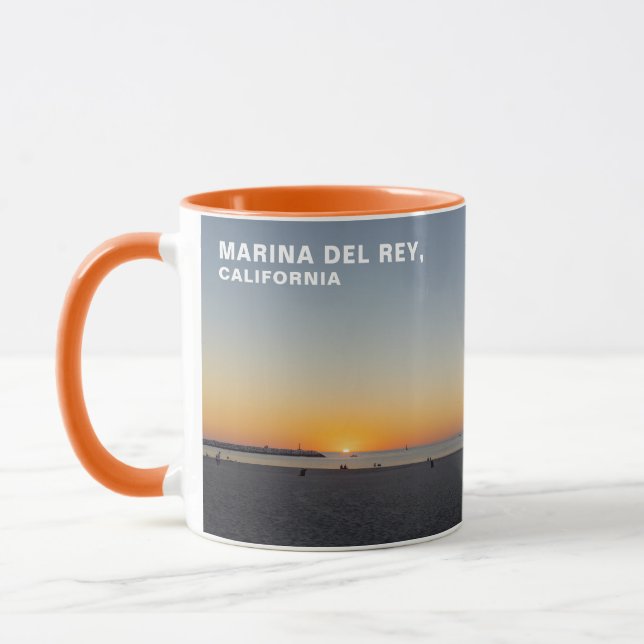 Mug Coucher de soleil de l'heure d'or - MARINA DEL REY (Gauche)