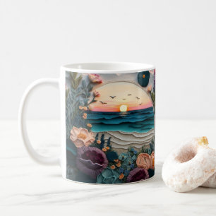 Mug Coucher de soleil de plage imprimé 3D