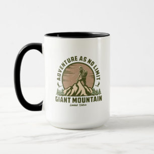 Mug Coucher de soleil de randonnée de montagne géant