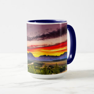 Mug Coucher de soleil d'été à Snake River Vue