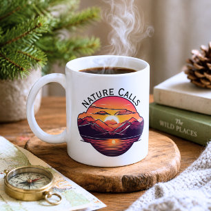 Mug Coucher de soleil en montagne Nature appelle