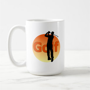 Mug Coucher de soleil Golfer Silhouette