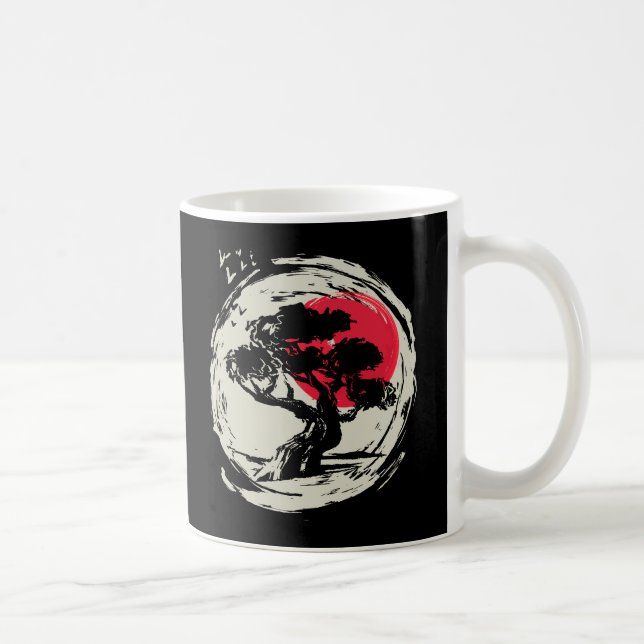 Mug Coucher de soleil japonais Bonsai Art (Droite)