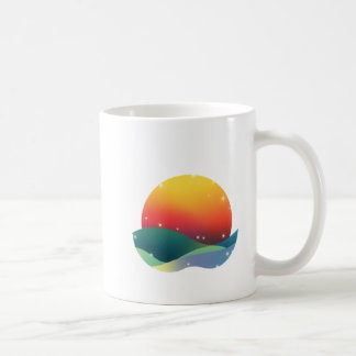 Mug Coucher de soleil minimaliste sur l'océan Abstrait