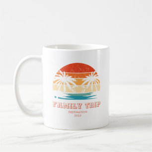 Mug Coucher de soleil Rétro Voyage famille Plage Palm 