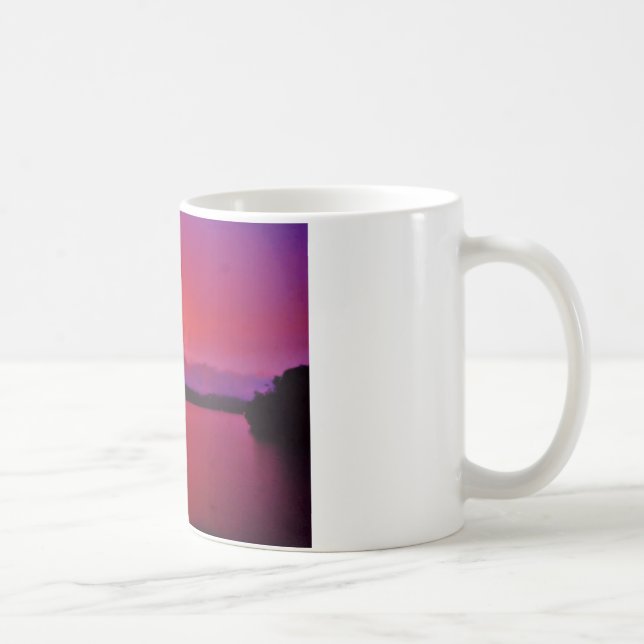 Mug Coucher de soleil rose vif sur le lac Arrowhead (Droite)