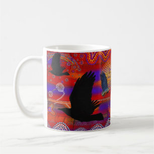 Mug Coucher de soleil sur le lac Wendouree Art aborigè