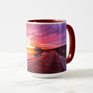 Mug Coucher de soleil sur l'île des Maldives   Water V