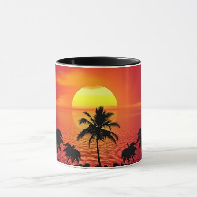 Mug Coucher de soleil tropical (Centre)