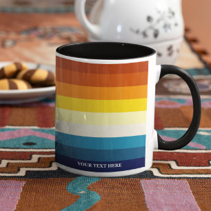 Mug Coucher de soleil vintage Couleur Arc-en-ciel colo