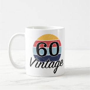 Mug Coucher de soleil vintage du 60e anniversaire