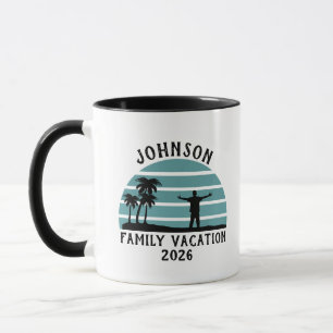 Mug Coucher de soleil vintage sur un palmier pour vaca