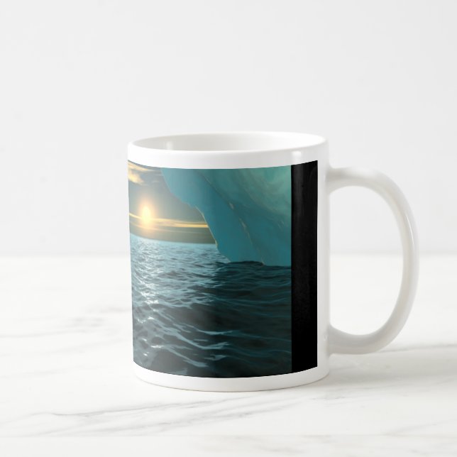 Mug Coucher du soleil au-dessus de glace (Droite)