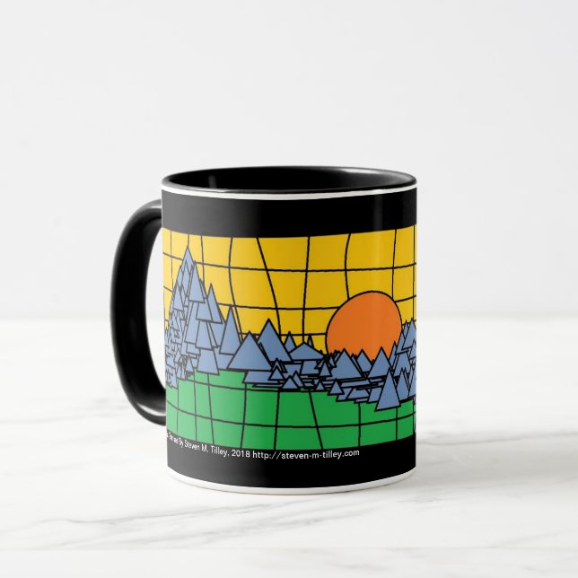 Mug Coucher du soleil de montagne (Devant gauche)