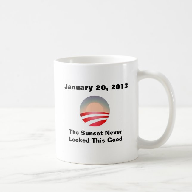 Mug Coucher du soleil et changement d'Anti-Obama (Droite)