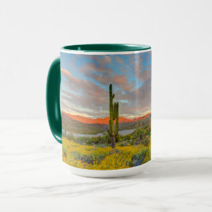 Mug Coucher du soleil sur le paysage désertique
