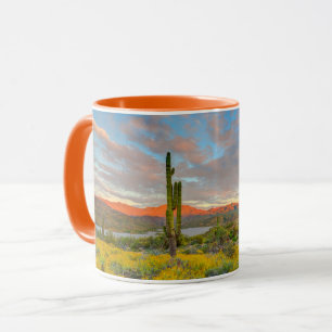 Mug Coucher du soleil sur le paysage désertique