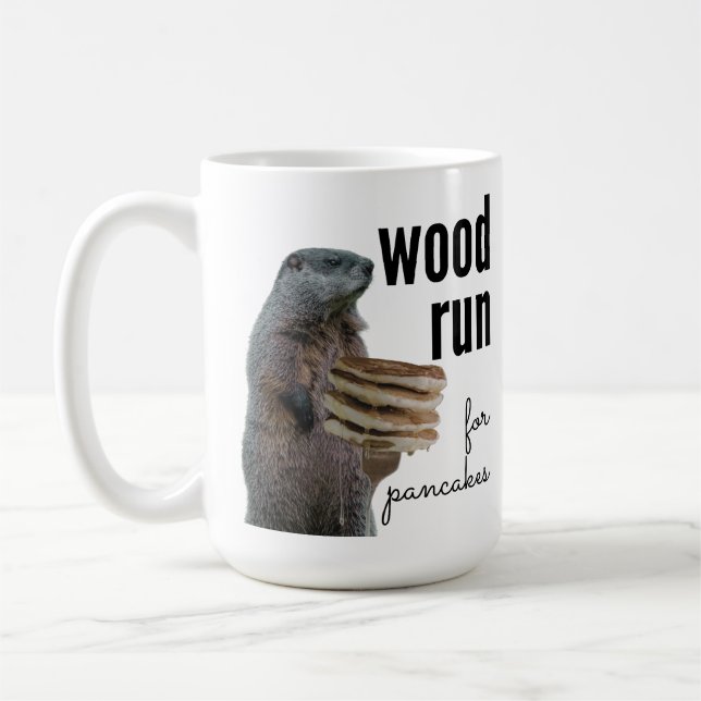 Mug Coulée de bois pour les crêpes (avec Woodchuck) (Gauche)