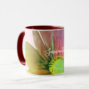 Mug Couleur aquarelle personnalisée Fleur sauvage past