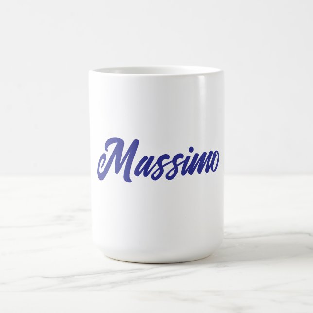 Mug Couleur bleu profond Calligraphie moderne simple d (Centre)