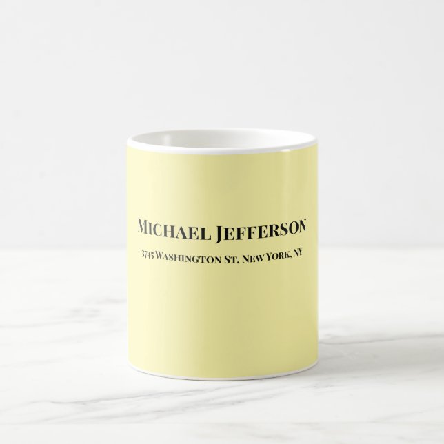 Mug Couleur crème créative classique tendance (Centre)