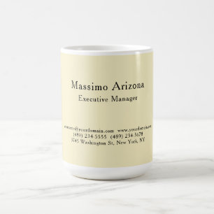 Mug Couleur crème Profil professionnel d'entreprise mo