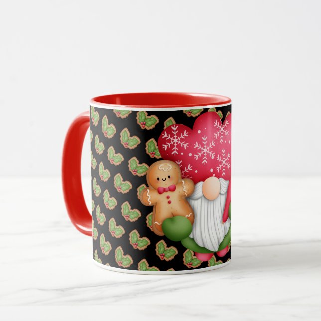 Mug Couleur de la Personnaliser de Mistletoe Gnome (Devant gauche)