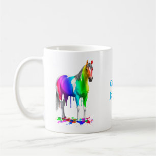 Mug Couleur de l'arc-en-ciel Déchets de peinture à l'e