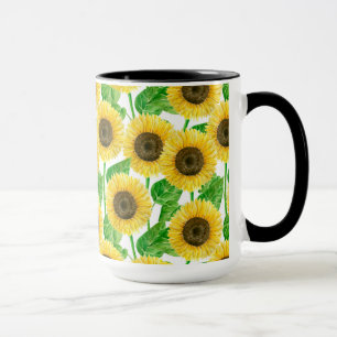 Mug Couleur d'eau des fleurs de soleil