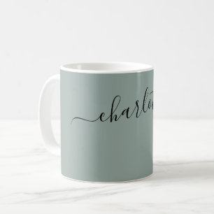 Mug Couleur Étain Élégant Nom Moderne Personnalisé