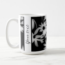 Mug Couleur mes marguerites blanc sur noir