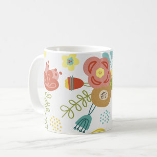 Mug Couleur mignon motif Floral Arrière - plan léger