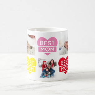 Mug Couleur multi-photo personnalisée MEILLEUR MOM
