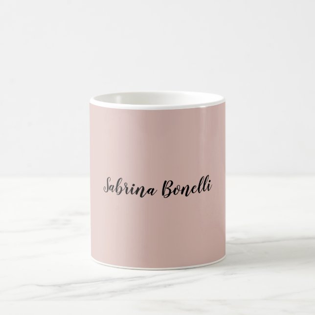 Mug Couleur or simple Rose unique et élégante (Centre)